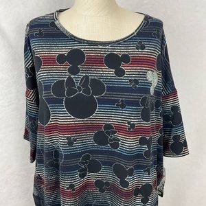 Lularoe Irma Top Disney - Minnie & Mickey Mouse